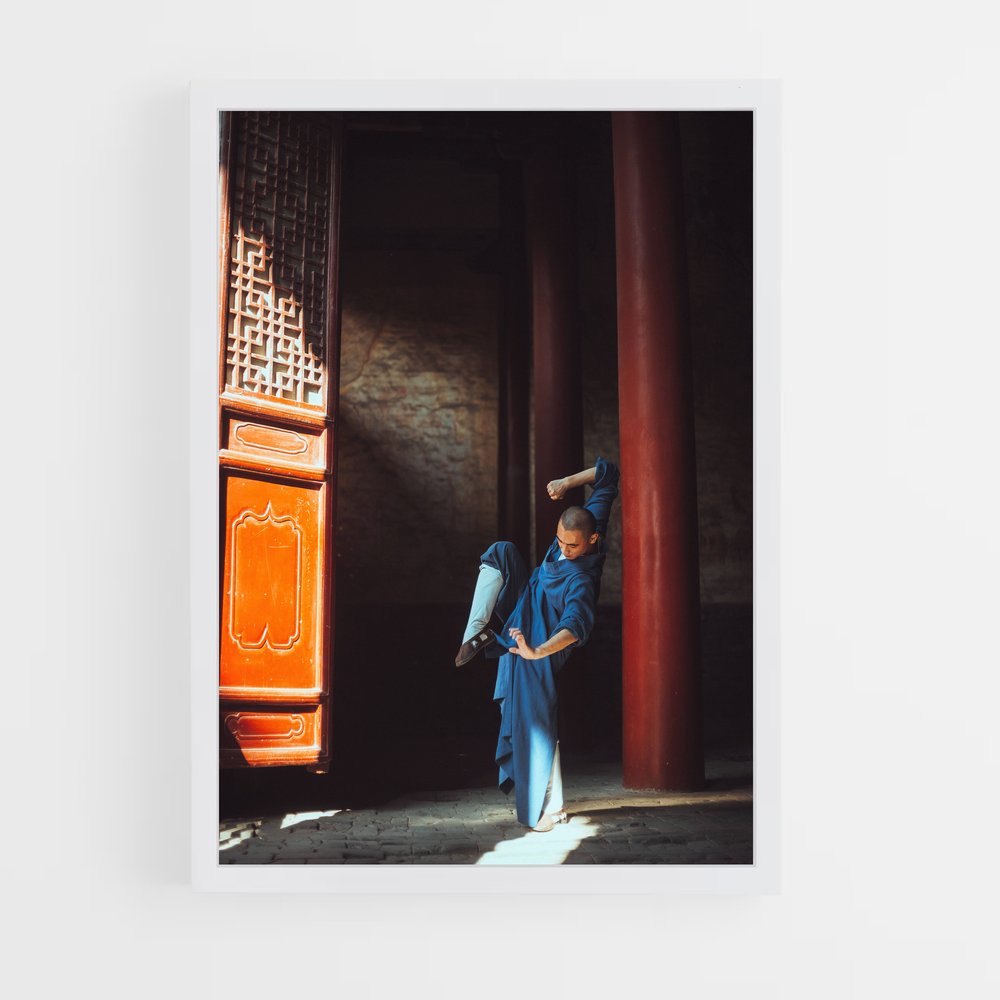 Poster Le Moine en Bleu – affiche Kung Fu (vue 3)